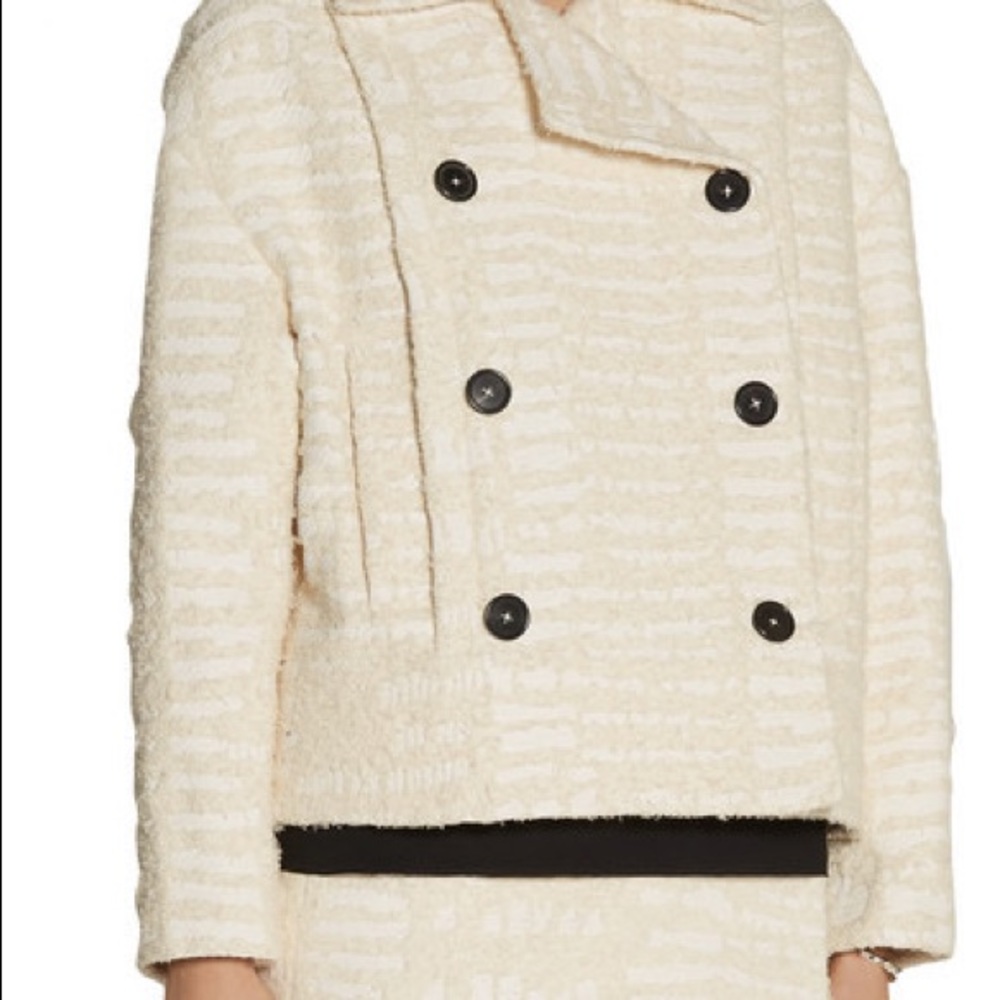 EUC Proenza Schouler Cream Bouclé Tweed Jacket